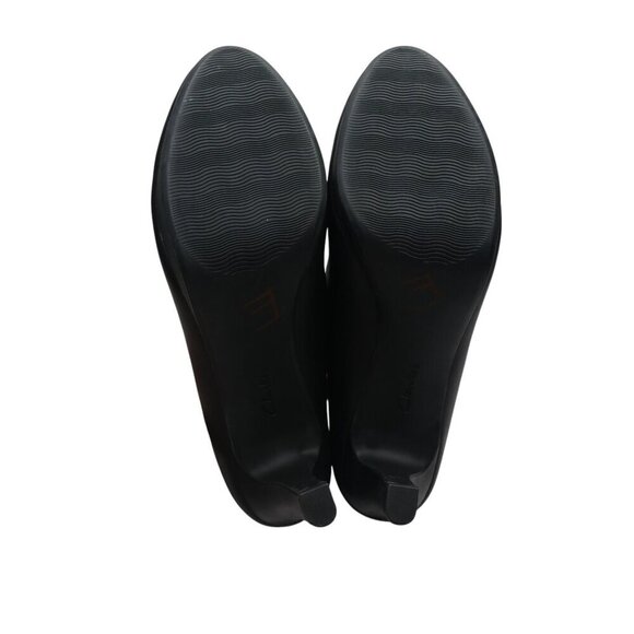 Collection by Clarks Adriel Viola Black Leather Heels Pumps Womens 10 - Picture 10 of 13